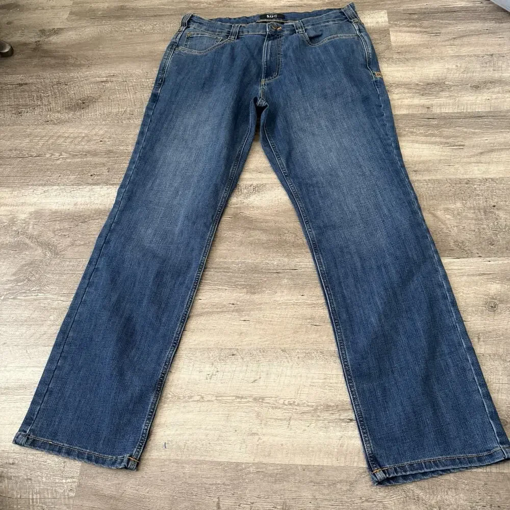 5.11 Tactical Jeans Mens 36x32 Blue Medium Wash Straight Denim Stretch 5-Pocket